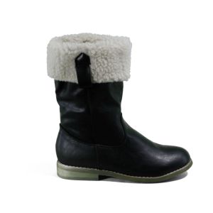 Kinderlaarzen Lang Zwart Met Wol