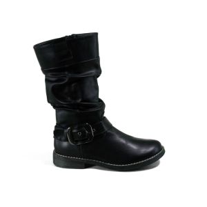 Kinderlaarzen Zwart Met Gesp