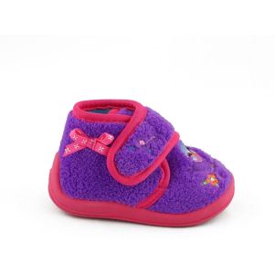 Kinderpantoffel Vogel Paars Warm