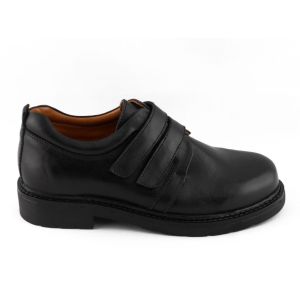 Kinderschoenen School Klassiek Uniform Velcro Leder