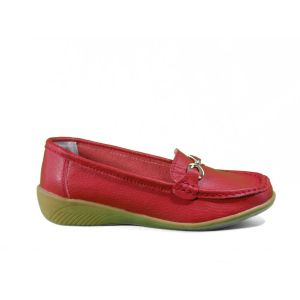 Mocassin Rood Leder