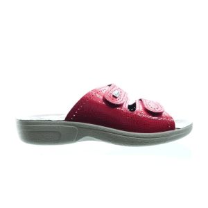 Rode Slipper Flyflot Met Velcro