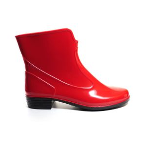 Rubber Laarzen Kort Rood