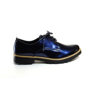 Veterschoenen Blauw Lak