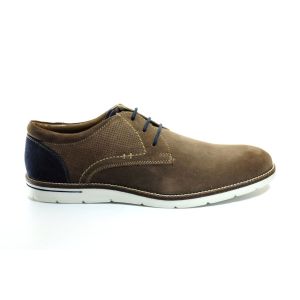 Veterschoenen Taupe Leder