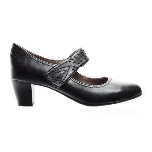 Zwarte Elegante Pump Met Velcro