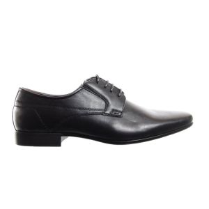 Zwarte Geklede Herenschoen Met Veter
