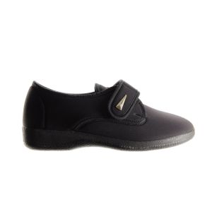 Zwarte Gesloten Lycra Pantoffel