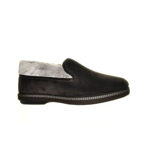 Zwarte Gesloten Pantoffels Wol