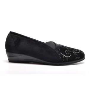 Zwarte Pantoffel Zwart Elegant