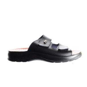 Zwarte Slipper 2 Velcro Heren